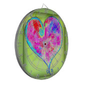 roze hart dartbord (Voorkant Links)