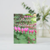 Roze Hart dat Bloedt Foto Verjaardag Briefkaart (Staand voorkant)