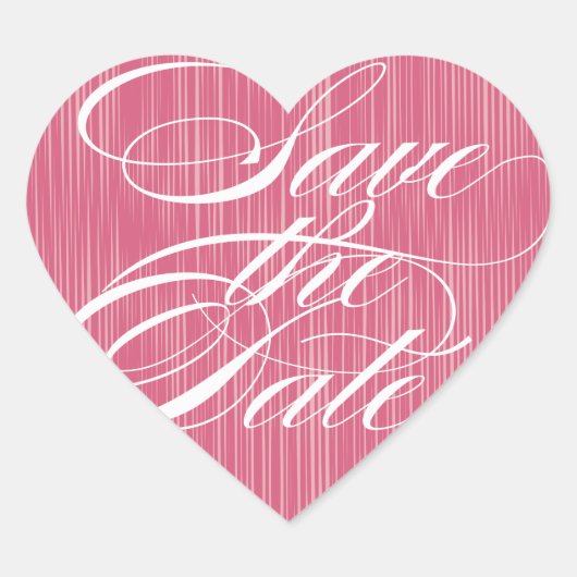 Roze Hart | De datumenvelopverzegeling opslaan Hart Sticker (Voorkant)