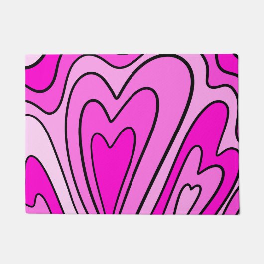 Roze hart deurmat (Voorkant)