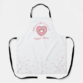 Roze Hart Donut Waterverf Cute Bakken Schort (Voorkant)