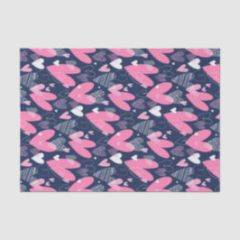 Roze Hart Doodle Schetspatroon Valentijnsdag Tissuepapier