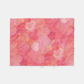 Roze Hart Dromen Fleece Deken (Voorkant (Horizontaal))