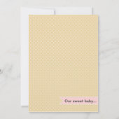 Roze hart en banner - Aankondiging geboorte nieuwe (Achterkant)