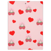roze hart en bessen klembord (Achterkant)