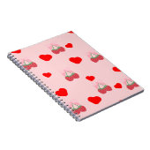roze hart en bessen notitieboek (Rechterzijde)