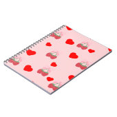roze hart en bessen notitieboek (Linkerzijde)