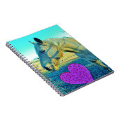 Roze hart en gele paarden notitieboek (Rechterzijde)