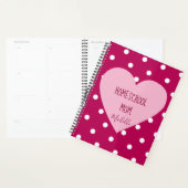  Roze Hart en Polka Dots Homeschool Moeder Planner (Display)