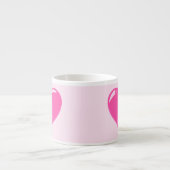 Roze Hart Espresso Cup Kop (Voorkant)