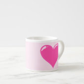 Roze Hart Espresso Cup Kop (Voorkant rechts)
