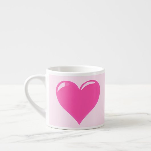 Roze Hart Espresso Cup Kop (Links)