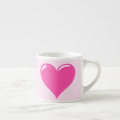 Roze Hart Espresso Cup Kop (Rechts)