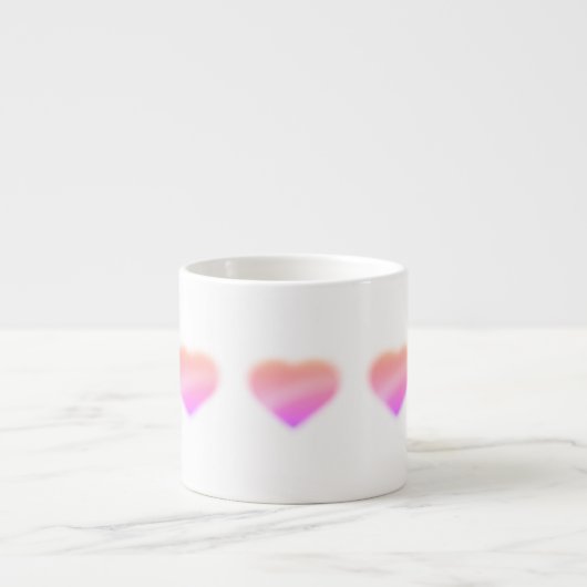 roze hart espresso kop (Voorkant)
