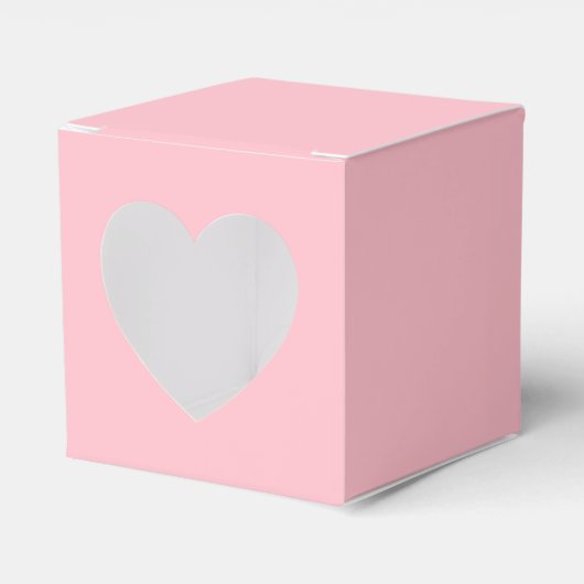 Roze Hart Favor Doos Bedankdoosjes (Voorkant Zijde)
