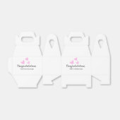 Roze hart felicitaties afstuderen aquarel a bedankdoosjes (Uitgevouwen)