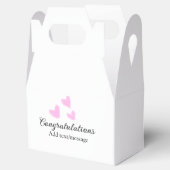 Roze hart felicitaties afstuderen aquarel a bedankdoosjes (Geopend)