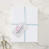 Roze hart felicitaties afstuderen aquarel a cadeaulabel (Met Touw)