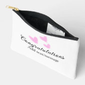 Roze hart felicitaties afstuderen aquarel a etui (Open)
