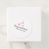 Roze hart felicitaties afstuderen aquarel bedankjes labels (In situ)