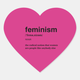 Roze Hart Feministische Sticker