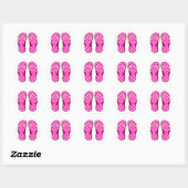 Roze Hart Flip Flop Stickers (Vel)