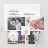 Roze Hart | Fotocollage voor bruiloft | Liefde & B Briefkaart (Voorkant / Achterkant)