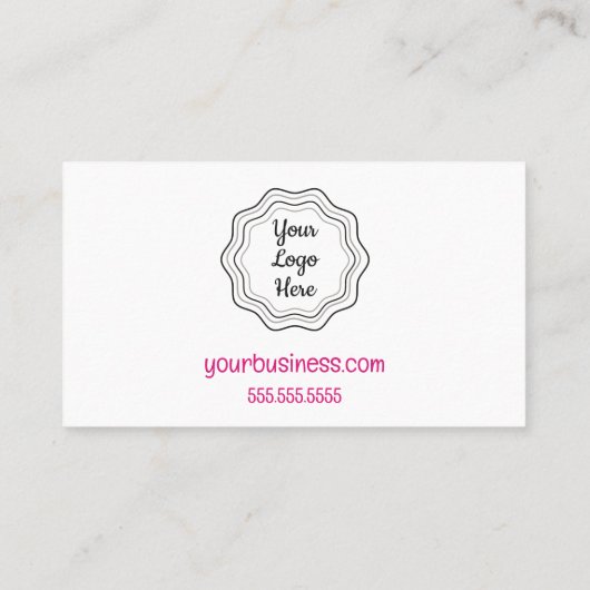 Roze Hart Garland Korting Kaart (Achterkant)