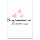 Roze hart gefeliciteerd afstuderen waterverf a kaart (Achterkant)