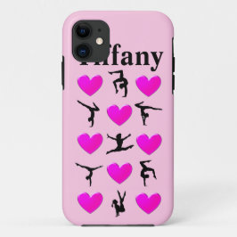 Roze Hart Gepersonaliseerde Gymnastiek iPhone 6 ho Case-Mate iPhone Case