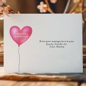 Roze Hart Gepersonaliseerde Notitiekaarten Notitiekaartje