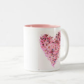 Roze Hart Glitter Mok (Voorkant rechts)