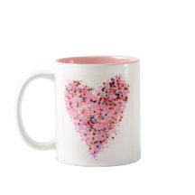 Roze Hart Glitter Mok