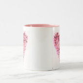 Roze Hart Glitter Mok (Center)