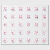 Roze hart glitter monogram leraar Mrs Modern gi Cadeaupapier (Vlak)