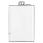 Roze hart glitter monogram leraar Mrs Modern gi Heupfles (Achterkant)