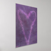 Roze Hart Goud of Zilveren Folie Print (Laagn)