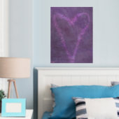 Roze Hart Goud of Zilveren Folie Print (Insitu (Slaapkamer))