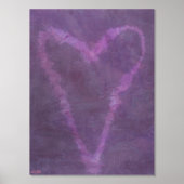 Roze Hart Goud of Zilveren Folie Print (Voorkant)