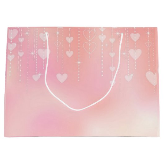 Roze hart groot cadeauzakje (Voorkant)