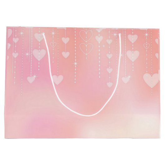 Roze hart groot cadeauzakje (Achterkant)