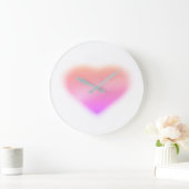 roze hart grote klok (Huis)