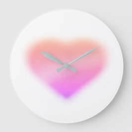 roze hart grote klok