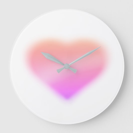 roze hart grote klok (Voorkant)
