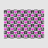 ROZE HART GYMNASTIEK ONTWERP TISSUEPAPIER (Voorkant)