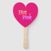 Roze hart handwaaiers handwaaier (Achterkant)