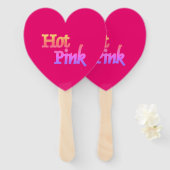 Roze hart handwaaiers handwaaier (Voorkant en achterkant)