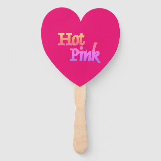 Roze hart handwaaiers handwaaier (Voorkant)