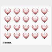 Roze Hart Hanger Save the Date Sticker (Vel)