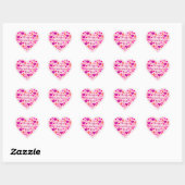 Roze hart Happy Valentines Day Hart Sticker (Vel)
